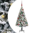  Kunstig juletre med 150 LED grønn 150 cm PVC og Stål og Plast