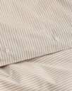 Dobbeldynetrekk med skjortestriper DRY SAND 200X220
