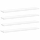 vidaXL Flytende vegghyller 4 stk hvit 120x23,5x3,8 cm MDF