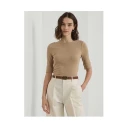 Lauren Ralph Lauren - Topp Judy Elbow Sleeve Knit - Beige