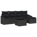 vidaXL Sofa sett 6 stk. polyrotting