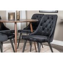 Spisegruppe Venture Home Plaza med 4 Velvet Deluxe Stoler