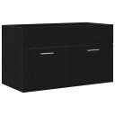 Bad Sink Skap Svart Eik 90x38,5x46 cm Konstruert Tre