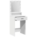  Smykkebord med LED lys – Hvit 50x41x135 cm