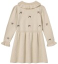 Fliink Kjole - Strikk - Alon Bow - Sandskall - Fliink - 1-1½ år (80-86) - Kjole Beige Hvit