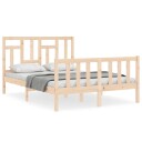 vidaXL Sengeramme med hodegavl 140x200 cm heltre