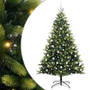  Kunstig leddet juletre med 300 LED lamper grønn 210 cm