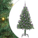  Juletre med 300 LED med stativ grønn 210 cm PVC