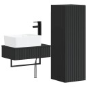 vidaXL Baderomsinnredningssett 2 stk. Svart 33 x 34,5 x 100 cm