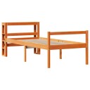  Sengeramme med hodegavl voksbrun 90x190 cm heltre furu