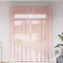  Voile gardiner med stanglommer 2 stk rosa 8721158552167
