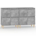  Skjenker 2 stk betonggrå 60x35x70 cm konstruert tre