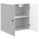 vidaXL Vegghengt skap Høgglans hvit 59 x 31 x 60 cm Konstruert tre