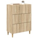 vidaXL Skuffeskap Sonoma eik 66 x 34,5 x 90 cm Konstruert tre