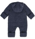 Huttelihut Pram Suit Ears Wool Fleece Blå 74
