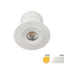 EcoDim ED-10105 LED-mini-downlight Ø28 mm IP67 2700K hvit