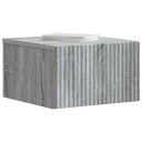  Vegghengt Nattbord med skuff 2 pcs Grå sonoma 33 x 34,5 x 20 cm