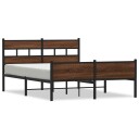  Sengeramme uten madrass brun eik 140x190 cm konstruert tre 8721158379337