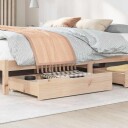  Sengeskuffer med hjul 2 stk 80x55x16 cm heltre furu 850929