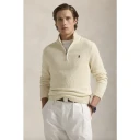 Polo Ralph Lauren Cotton Quarter-Zip Sweater - Cream - L