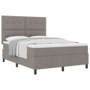  Boksmadrass med taupe 140x200 cm stoff