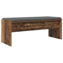 vidaXL Gangbenk med pute Gammelt tre 103 x 38 x 40 cm