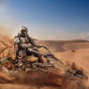 Star Wars On Speederbike Statue Deluxe Art Scale 1/10