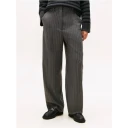 Tommy Hilfiger Pinstripe Loose Straight Pant - Grey - 42