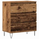  Sideboard med skuffer i gammelt tre 60x35x70 cm konstruert tre