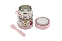 3 Sprouts Stainless Steel Food Jar and Spork Pink Deer