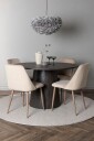 Venture Home   Spisegruppe Lanzo med 4 stk stoler Night   Svart