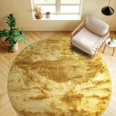 Runde tepper   Aranga Super Soft Fur ochre Størrelse: Ø 80 cm
