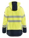 Blåkläder Skalljakke 4449 Varsel, Gul/Marineblå, Flammehemmende 3XL