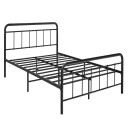 Metallplattformseng Moderne sengeramme med sengegavl og fotgavl 208 x 164 x 102 cm Svart