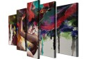 Dekorativ Canvasbilde 5 Deler 70x20 cm Flerfarget