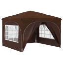  Pop up Festtelt 290 x 290 x 245 cm Brun