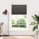  plisségardin sort 115x200 cm Stoff Bredde 114,4 Polyester
