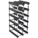 Traditional wine rack Vinstativ Påbyggingsbart 15 flasker Black Ash
