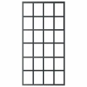 vidaXL Skyvedør ESG-glass og aluminium 102x205 cm svart