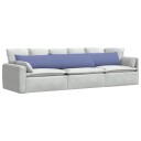  Sofaputer 2 pcs Blå 200 x 40 cm stoff