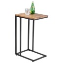 Sidebord sort 40x30x65/70cm med hjul