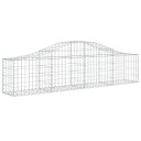 vidaXL Gabionkurver buede 9 stk 200x30x40/60 cm galvanisert jern