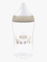 NUK Perfect Match Tåteflaske 260 ml Beige med Antikolikk og Temperaturindikator