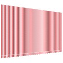  Erstatningsduk for markise rød og hvit stripe 6x3,5 m 367723