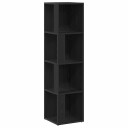  Bokhylle Svart Eik 33x33x132 cm Laget av tre
