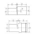 Pipelife Smartline Overgang Krom 40x32mm