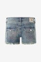 True Religion   Jeans shorts Joey Low Rise Cut Off   Blå