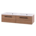 Linn Bad Ingrid D45 Servantskap med 1 Skuff Eik / 120cm Dobbel 2