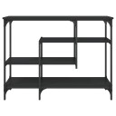  Konsollbord med hyller svart 100x35x75 cm 8721012195691