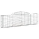vidaXL Gabionkurver buede 9 stk 300x30x80/100 cm galvanisert jern